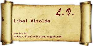 Libal Vitolda névjegykártya